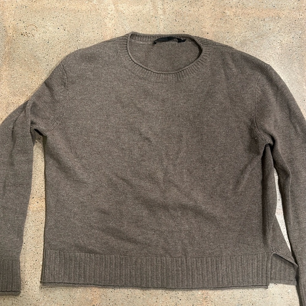 Jenni Kayne everyday sweater taupe—crew knit ; size small, barely worn